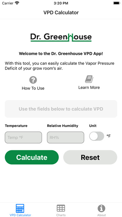Emulate iPhone app Dr Greenhouse VPD Calculator using MyAndroid Emulate iPhone app Dr Greenhouse VPD Calculator using MyAndroid
