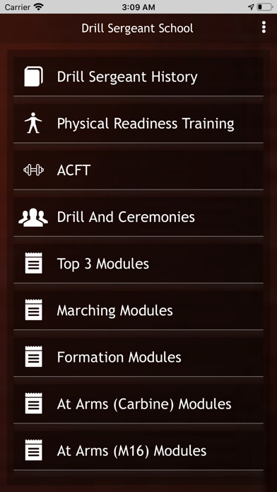 Emulate iPhone app Drill Sergeant School App using MyAndroid
