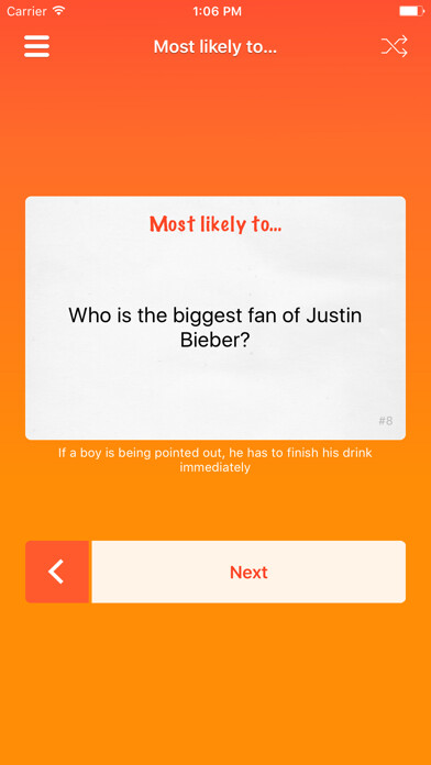 Run android online APK Drinking Game - Most Likely To from MyAndroid or emulate Drinking Game - Most Likely To using MyAndroid