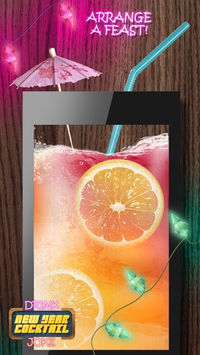 Emulate iPhone app Drink New Year Cocktail Joke using MyAndroid