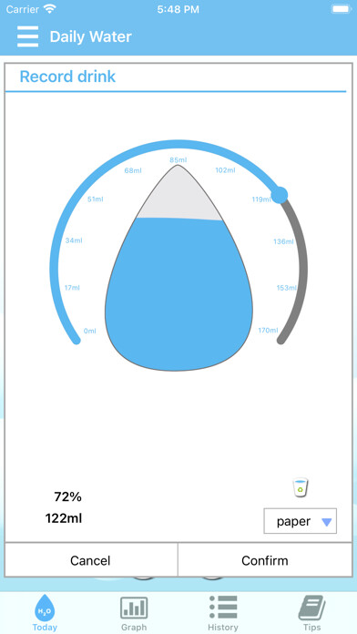 Emulate iPhone app Drink Water - Daily Reminders using MyAndroid Emulate iPhone app Drink Water - Daily Reminders using MyAndroid