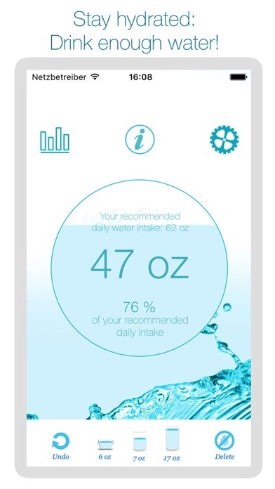 Emulate iPhone app Drink Water Reminder and Intake Tracker using MyAndroid