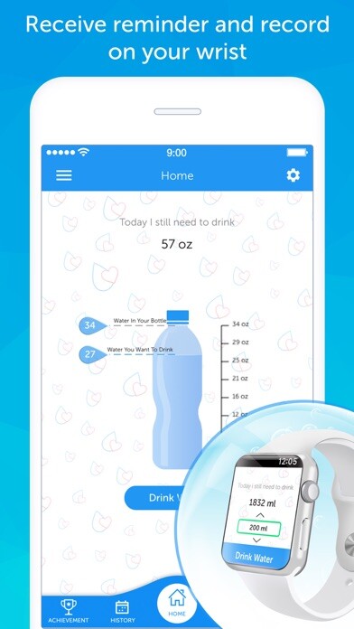 Emulate iPhone app Drink Water Reminder N Tracker using MyAndroid Emulate iPhone app Drink Water Reminder N Tracker using MyAndroid