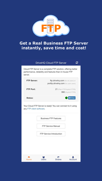 Emulate iPhone app DriveHQ Cloud FTP Server using MyAndroid Emulate iPhone app DriveHQ Cloud FTP Server using MyAndroid