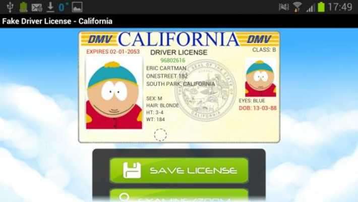 Emulate Android APK Driver License Generator Emulate Android APK Driver License Generator
