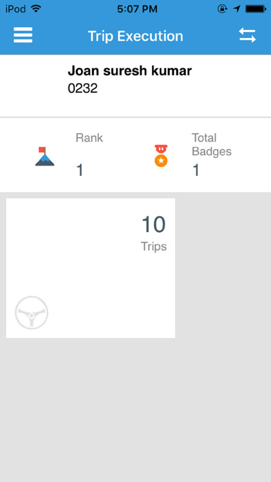 Emulate iPhone app Driver Trip Log using MyAndroid