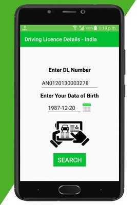 Emulate Android APK Driving Licence Details India