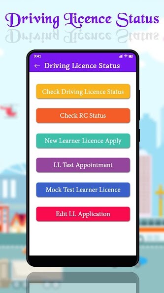 Run android online APK Driving Licence Status Check Online from MyAndroid or emulate Driving Licence Status Check Online using MyAndroid