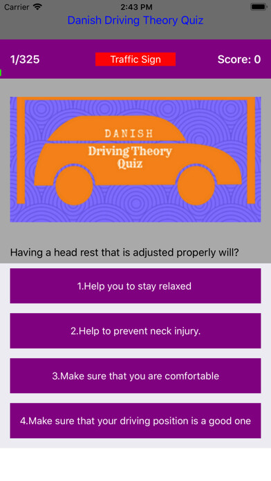 Emulate iPhone app Driving Licence Theory Quiz using MyAndroid