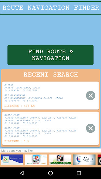 Run android online APK Driving Route GPS Navigation Finders from MyAndroid or emulate Driving Route GPS Navigation Finders using MyAndroid