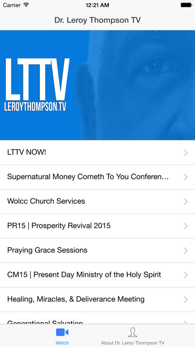 Emulate iPhone app Dr. Leroy Thompson TV using MyAndroid