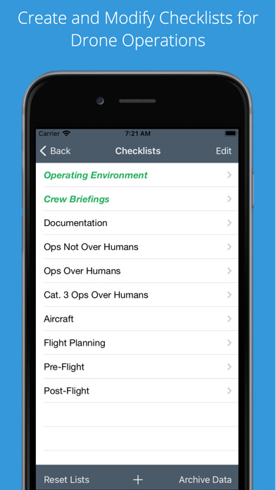 Emulate iPhone app Drone Checklist for UAS UAV using MyAndroid
