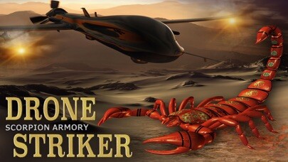 Emulate iPhone app Drone Striker Scorpion Armory 3D - Desert Storm Bionic Monsters Collision using MyAndroid