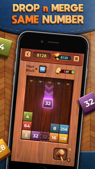 Emulate iPhone app Drop and Merge : Number Puzzle using MyAndroid Emulate iPhone app Drop and Merge : Number Puzzle using MyAndroid