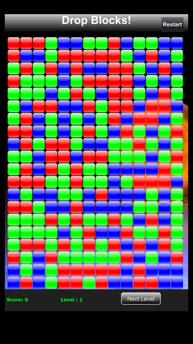 Emulate iPhone app Drop Blocks - matching game using MyAndroid Emulate iPhone app Drop Blocks - matching game using MyAndroid