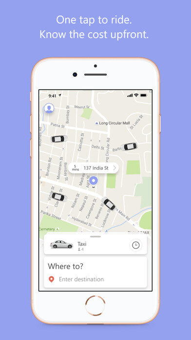 Emulate iPhone app DROP Ride - Request a ride using MyAndroid