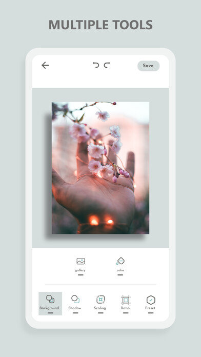 Emulate iPhone app Drop Shadow Editor using MyAndroid