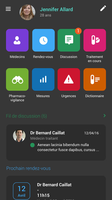 Emulate iPhone app DrSante : appli patient using MyAndroid Emulate iPhone app DrSante : appli patient using MyAndroid