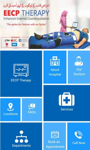 Run android online APK Dr. Shahid Hospital - EECP Specialists from MyAndroid or emulate Dr. Shahid Hospital - EECP Specialists using MyAndroid