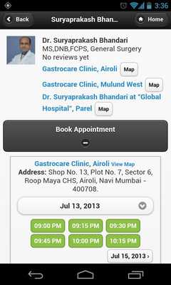 Emulate Android APK Dr Suryaprakash appointments