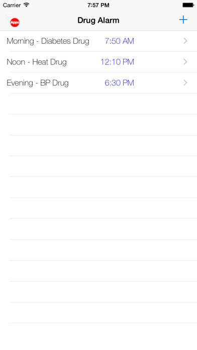 Emulate iPhone app Drug Alarm (Medication) using MyAndroid Emulate iPhone app Drug Alarm (Medication) using MyAndroid