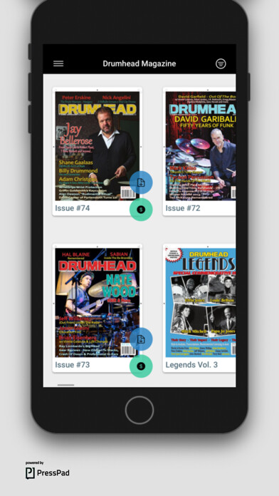 Emulate iPhone app Drumhead Mag using MyAndroid