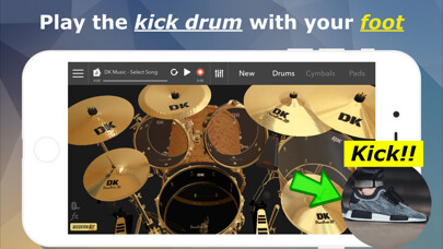 Emulate iPhone app DrumKnee 3D Drums - Drum set using MyAndroid