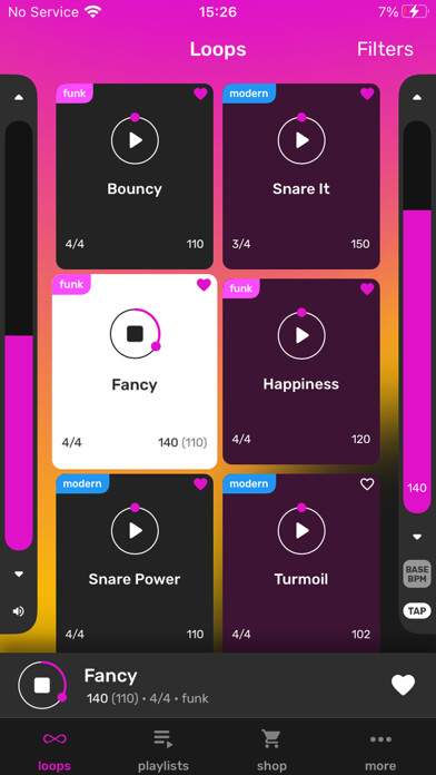 Emulate iPhone app Drum Loops - Funk & Jazz Beats using MyAndroid