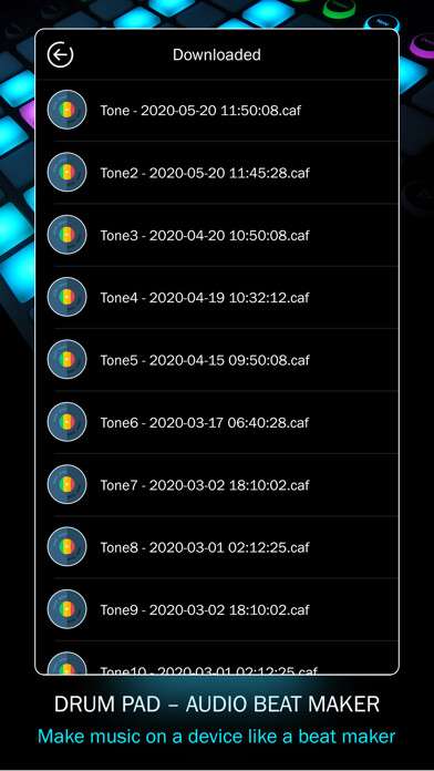 Emulate iPhone app Drum Pad - Audio Beat Maker using MyAndroid