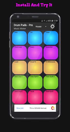 Run android online APK Drum Pads - Music Maker from MyAndroid or emulate Drum Pads - Music Maker using MyAndroid