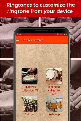 Run android online APK drum ringtones, drum sounds from MyAndroid or emulate drum ringtones, drum sounds using MyAndroid