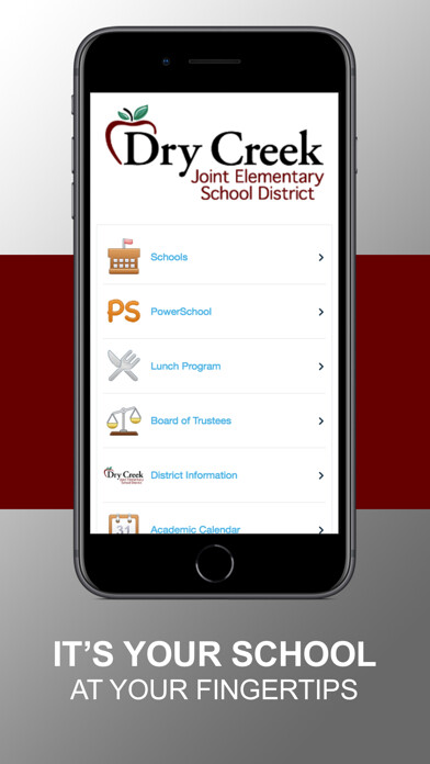 Emulate iPhone app Dry Creek Joint Elem Sch Dist using MyAndroid