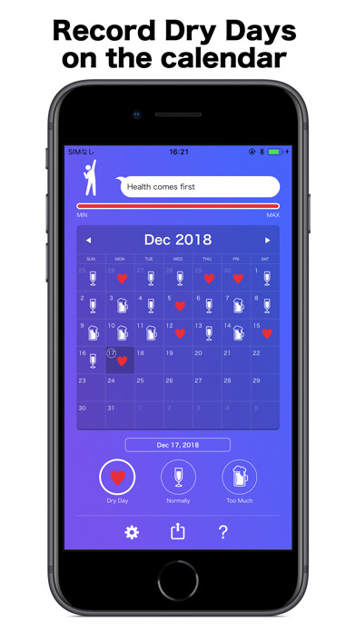 Emulate iPhone app Dry day calendar - alpicto using MyAndroid Emulate iPhone app Dry day calendar - alpicto using MyAndroid