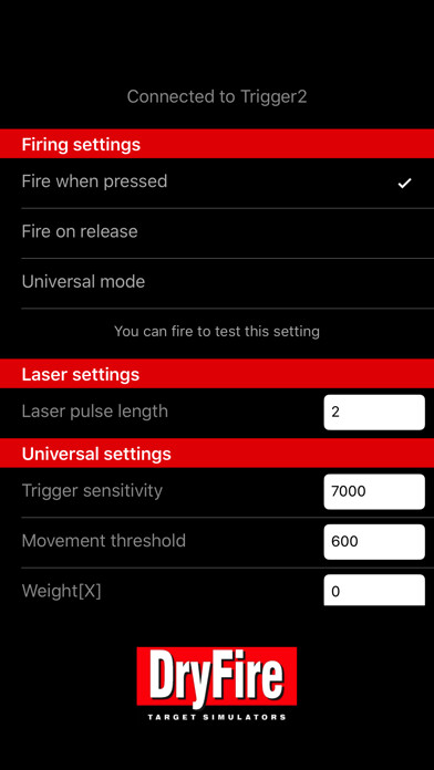 Emulate iPhone app DryFire Trigger Unit using MyAndroid Emulate iPhone app DryFire Trigger Unit using MyAndroid