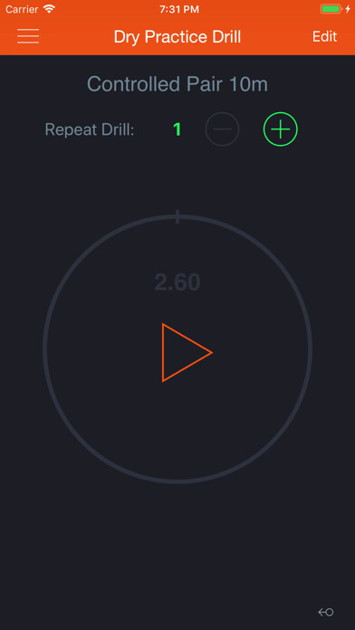 Emulate iPhone app Dry Practice Drill using MyAndroid