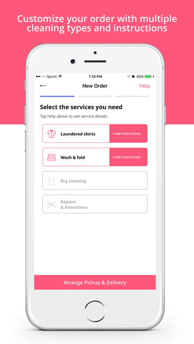 Emulate iPhone app DRYV - Dry Cleaning & Laundry using MyAndroid