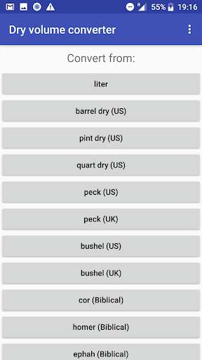 Run android online APK Dry volume converter from MyAndroid or emulate Dry volume converter using MyAndroid Run android online APK Dry volume converter from MyAndroid or emulate Dry volume converter using MyAndroid