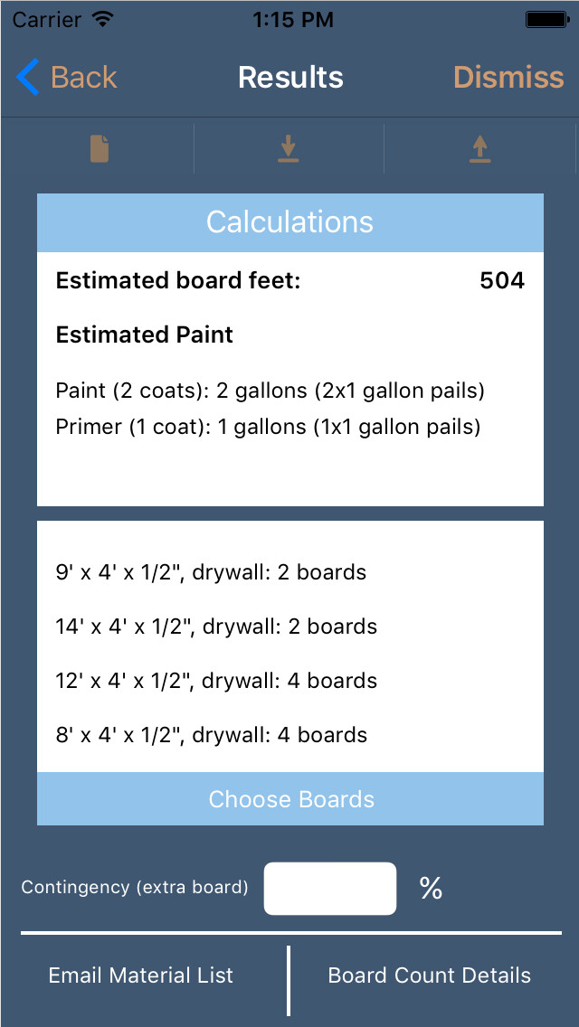 Emulate iPhone app Drywall Calculator Lite using MyAndroid Emulate iPhone app Drywall Calculator Lite using MyAndroid