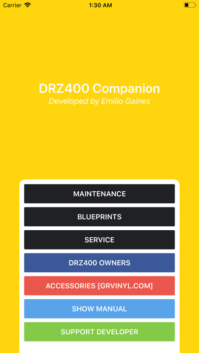 Emulate iPhone app DRZ400 Companion using MyAndroid