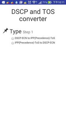Emulate Android APK DSCP-ToS Converter Emulate Android APK DSCP-ToS Converter