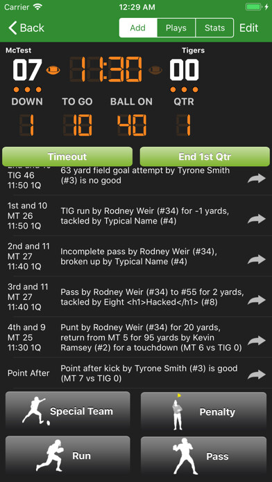 Emulate iPhone app DS Football Statware using MyAndroid