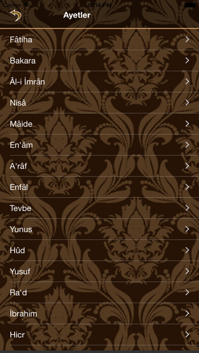 Emulate iPhone app Dualar, Sureler, Ayetler, Hadisler using MyAndroid