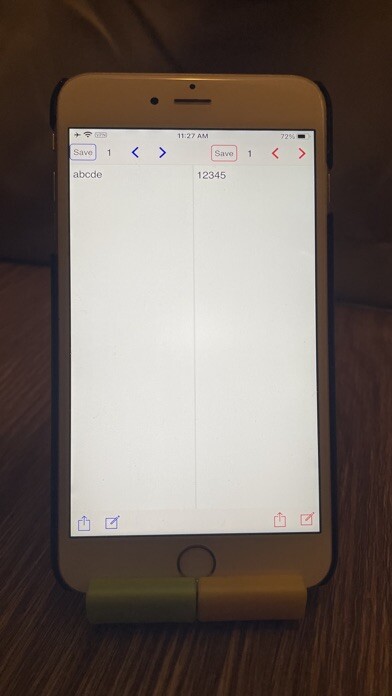 Emulate iPhone app Dual EditPad using MyAndroid