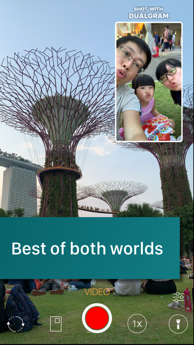 Emulate iPhone app Dualgram Pro: Film both sides using MyAndroid
