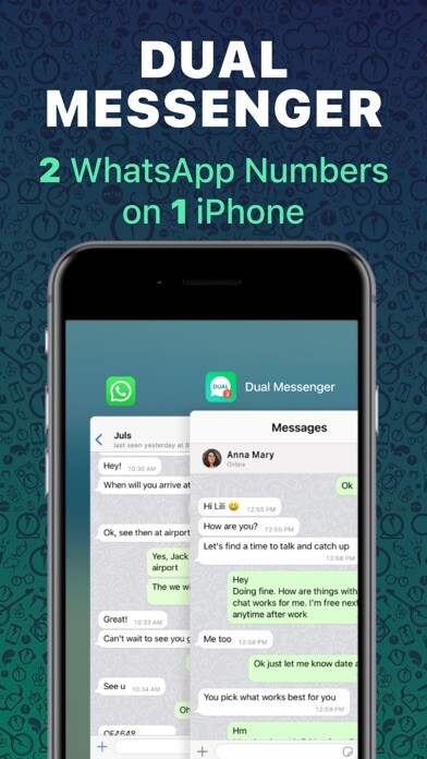 Emulate iPhone app Dual Messenger Web Chat using MyAndroid