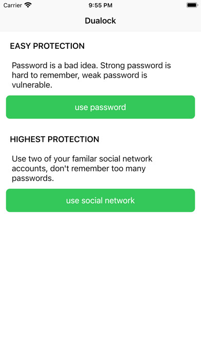 Emulate iPhone app Dualock: Secure Note using MyAndroid
