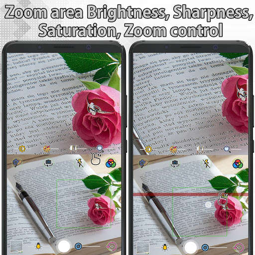 Run android online APK Dual Screen Magnifier - Reading glass from MyAndroid or emulate Dual Screen Magnifier - Reading glass using MyAndroid
