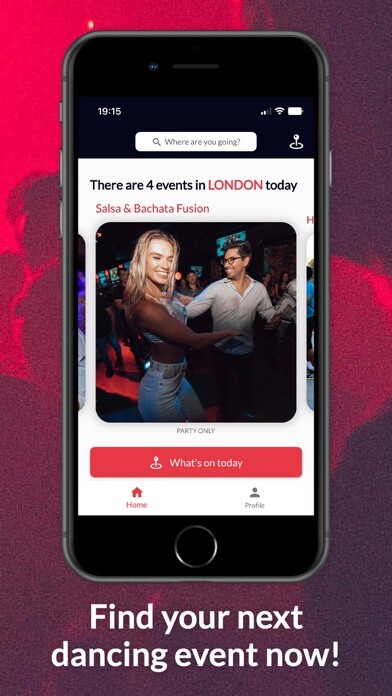 Emulate iPhone app Duappy - Social Dancing Events using MyAndroid