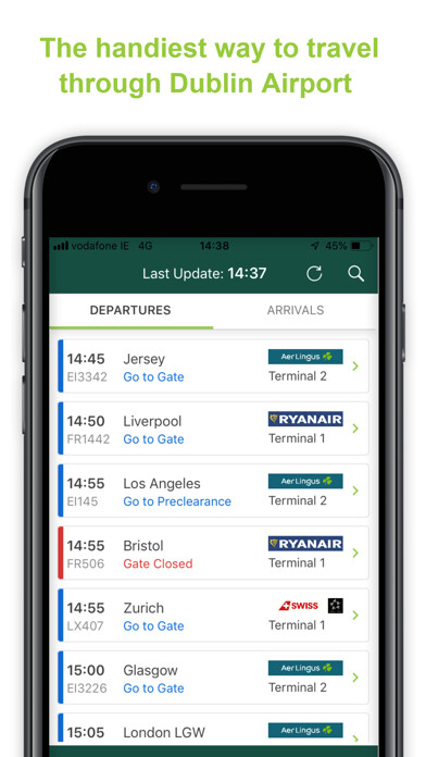 Emulate iPhone app Dublin Airport (Official) using MyAndroid
