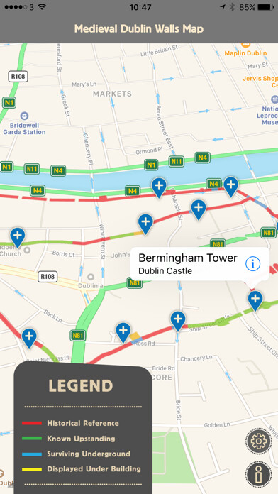 Emulate iPhone app Dublin Walls using MyAndroid